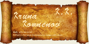 Kruna Komnenov vizit kartica
